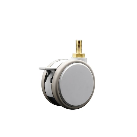 Service Caster 3 Inch MRI Safe Caster with Brake, 12mm Threaded Stem SCC-TS02S75-TPR-GRY-B-M12X22-MRI
